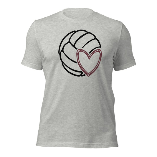 Volleyball + Heart T-shirt