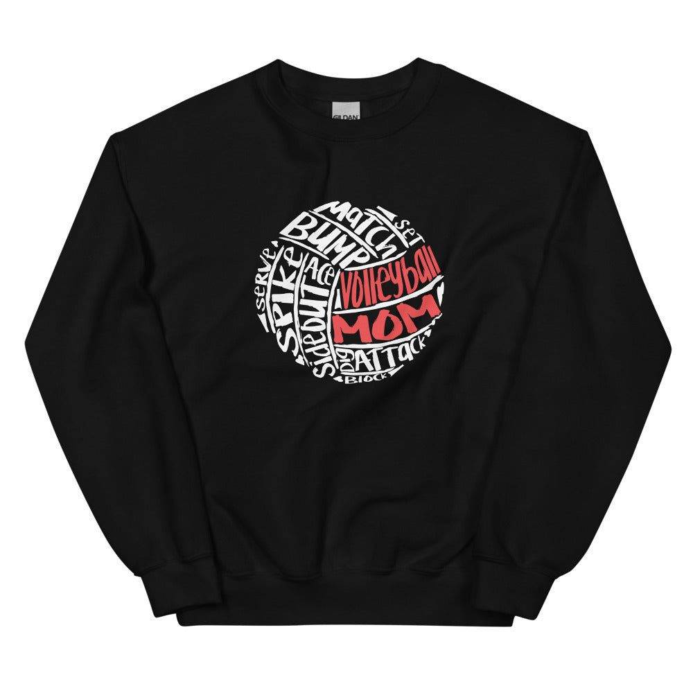 Volleyball Mom Ball Crewneck Sweatshirt – Get Volley Merch