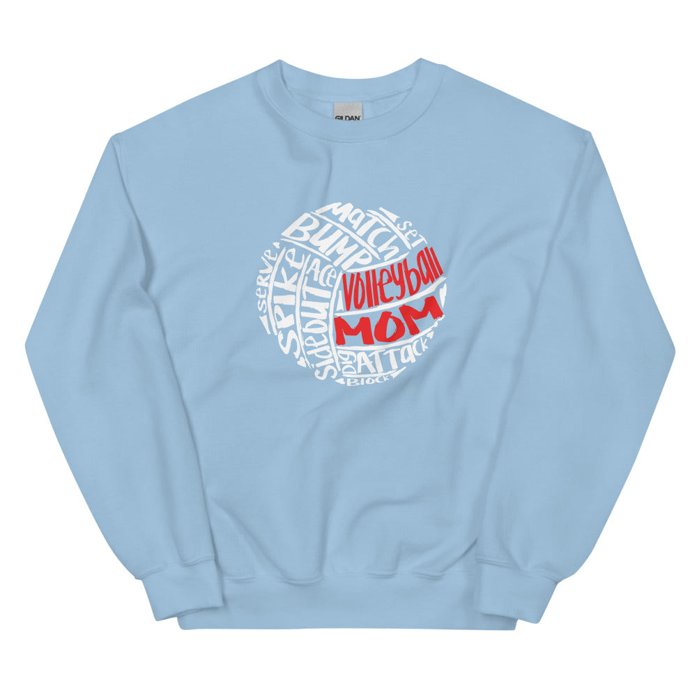 Volleyball Mom Ball Crewneck Sweatshirt