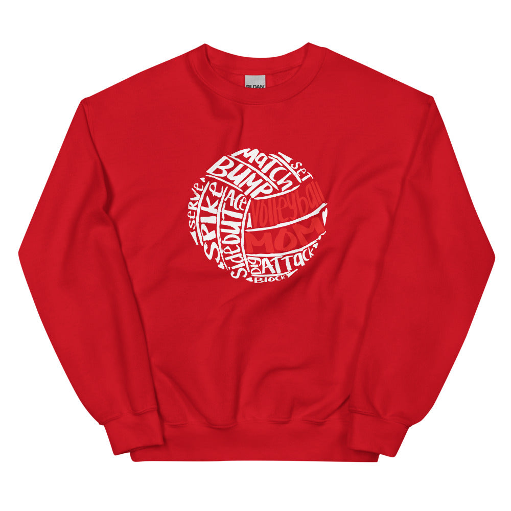 Volleyball Mom Ball Crewneck Sweatshirt
