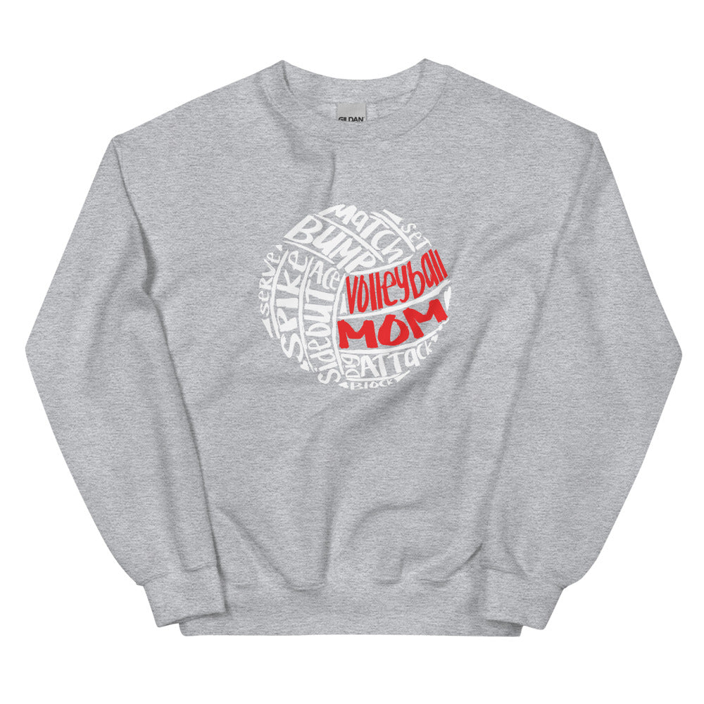 Volleyball Mom Ball Crewneck Sweatshirt