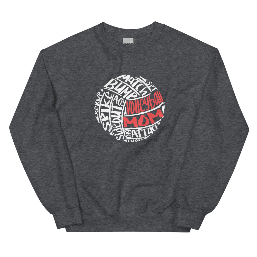 Volleyball Mom Ball Crewneck Sweatshirt – Get Volley Merch